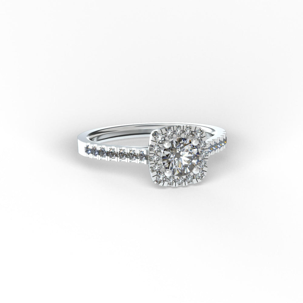 Anillo Pia en oro blanco