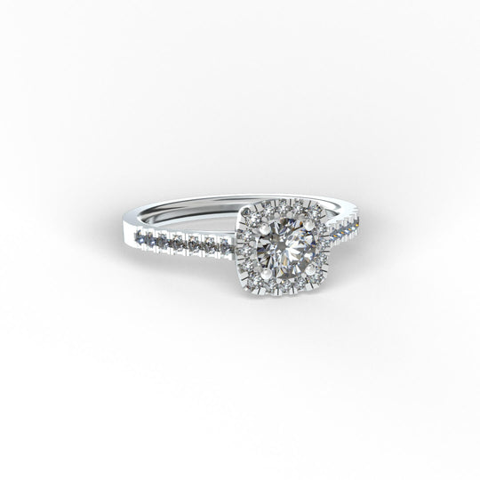 Anillo Pia en oro blanco