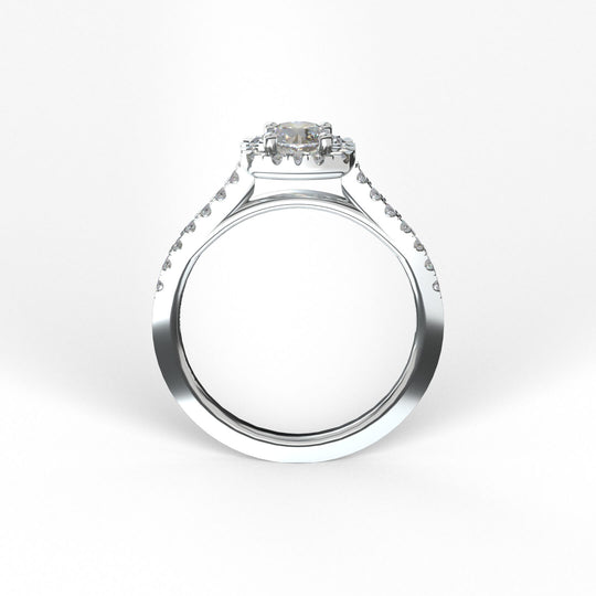 Anillo Pía en oro blanco