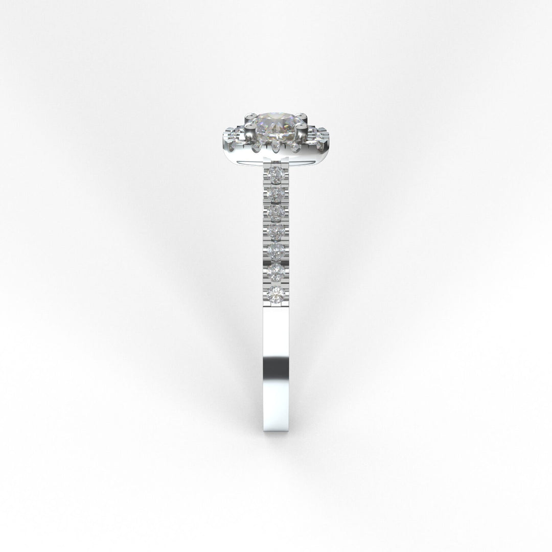 Anillo Pia en oro blanco