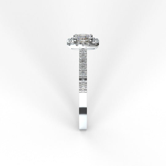 Anillo Pia en oro blanco