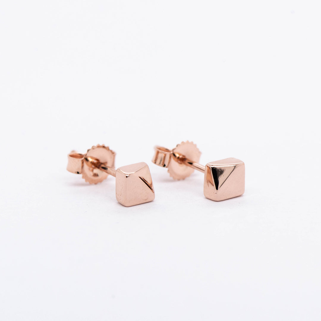 Aretes Cubo oro rosa