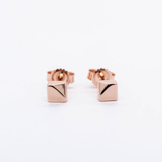 Aretes Cubo oro rosa