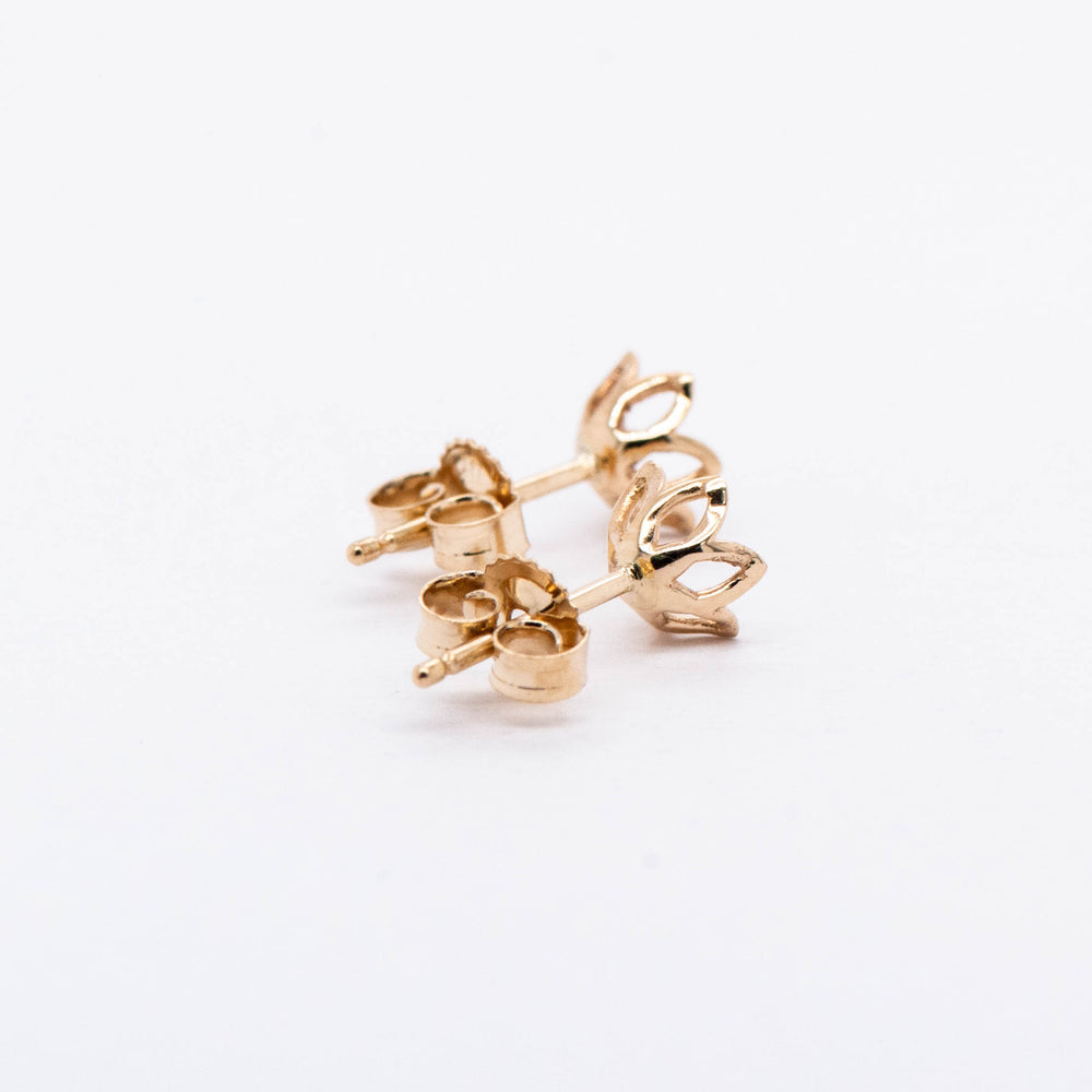 Aretes flor de Loto oro amarillo