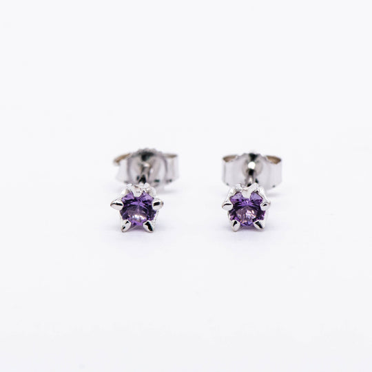 Aretes flor de Loto con amatista