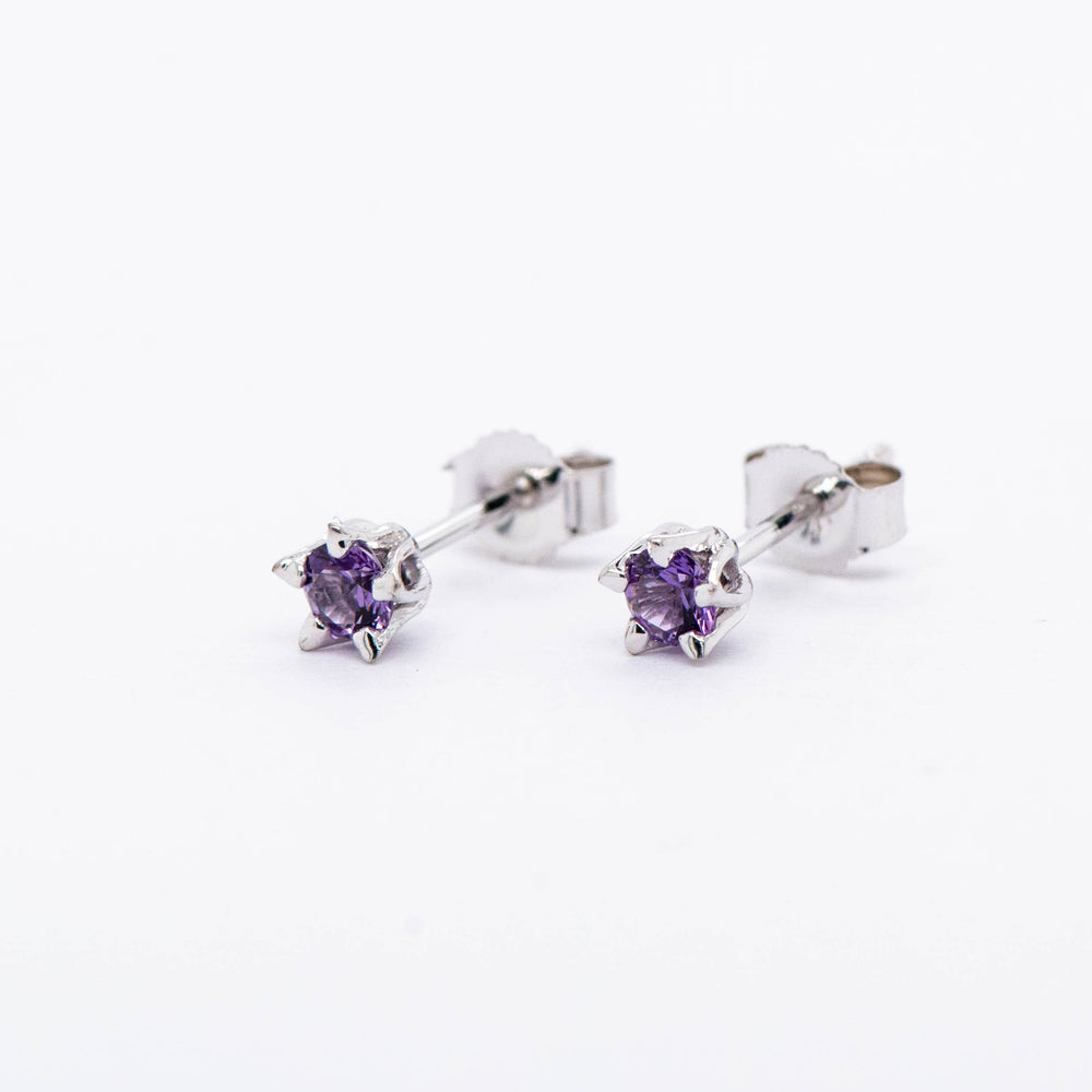 Aretes flor de Loto con amatista
