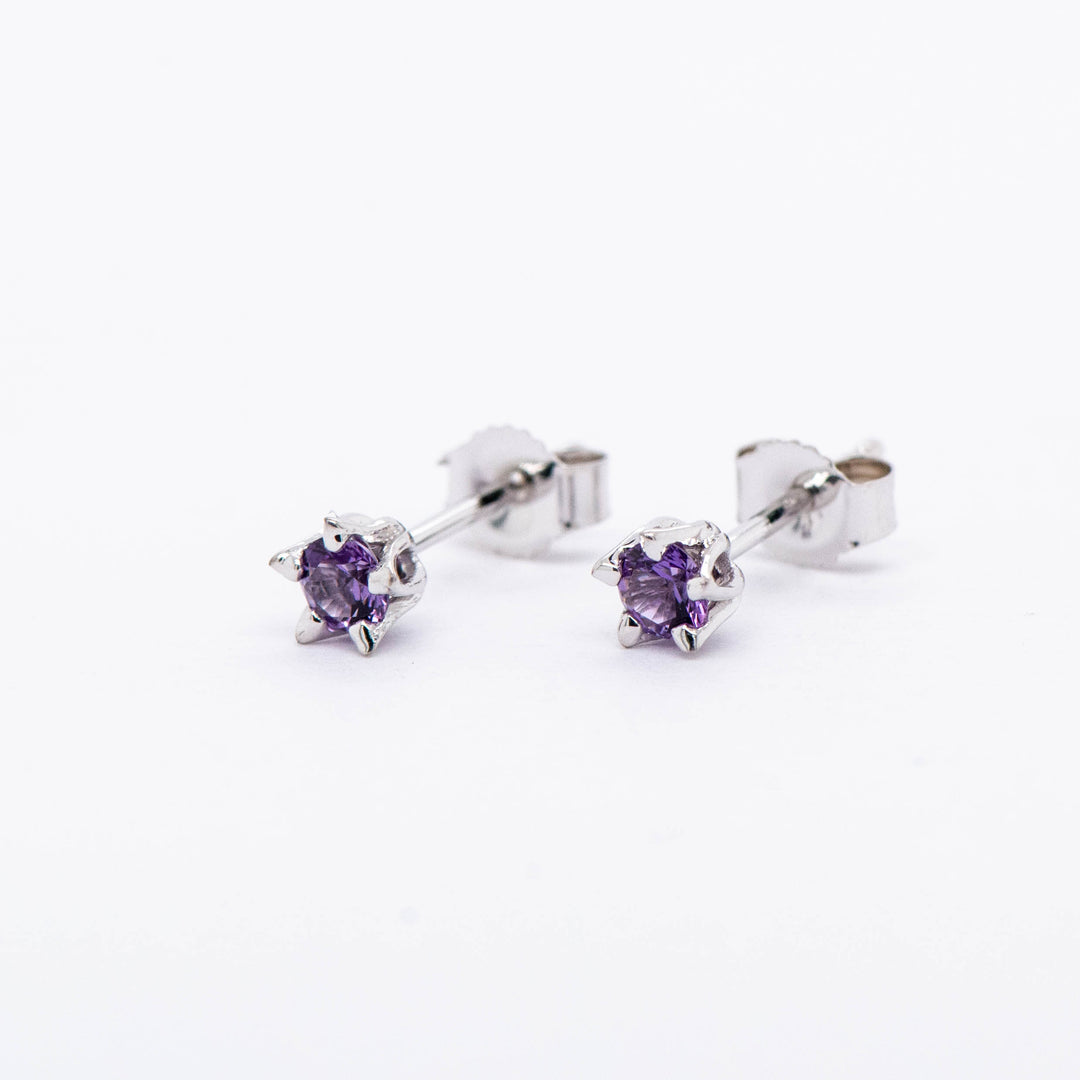 Aretes flor de Loto con amatista