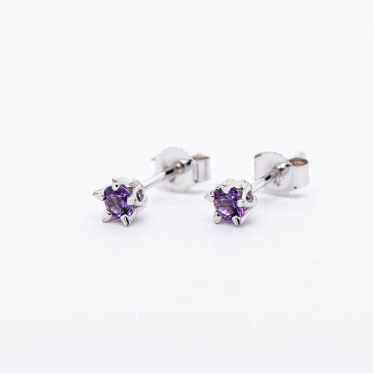 Aretes flor de Loto con amatista